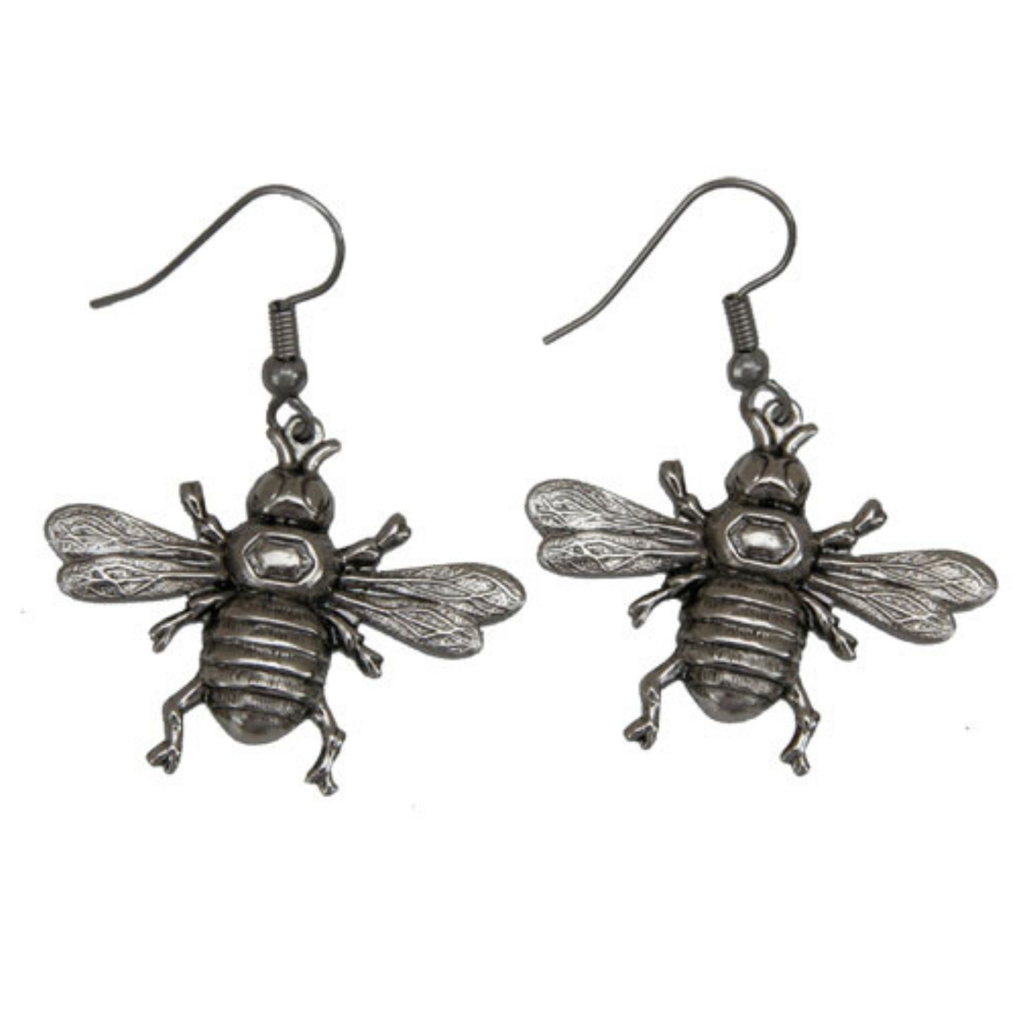 Bee Lover Gift for Her | Silver Bee Earrings