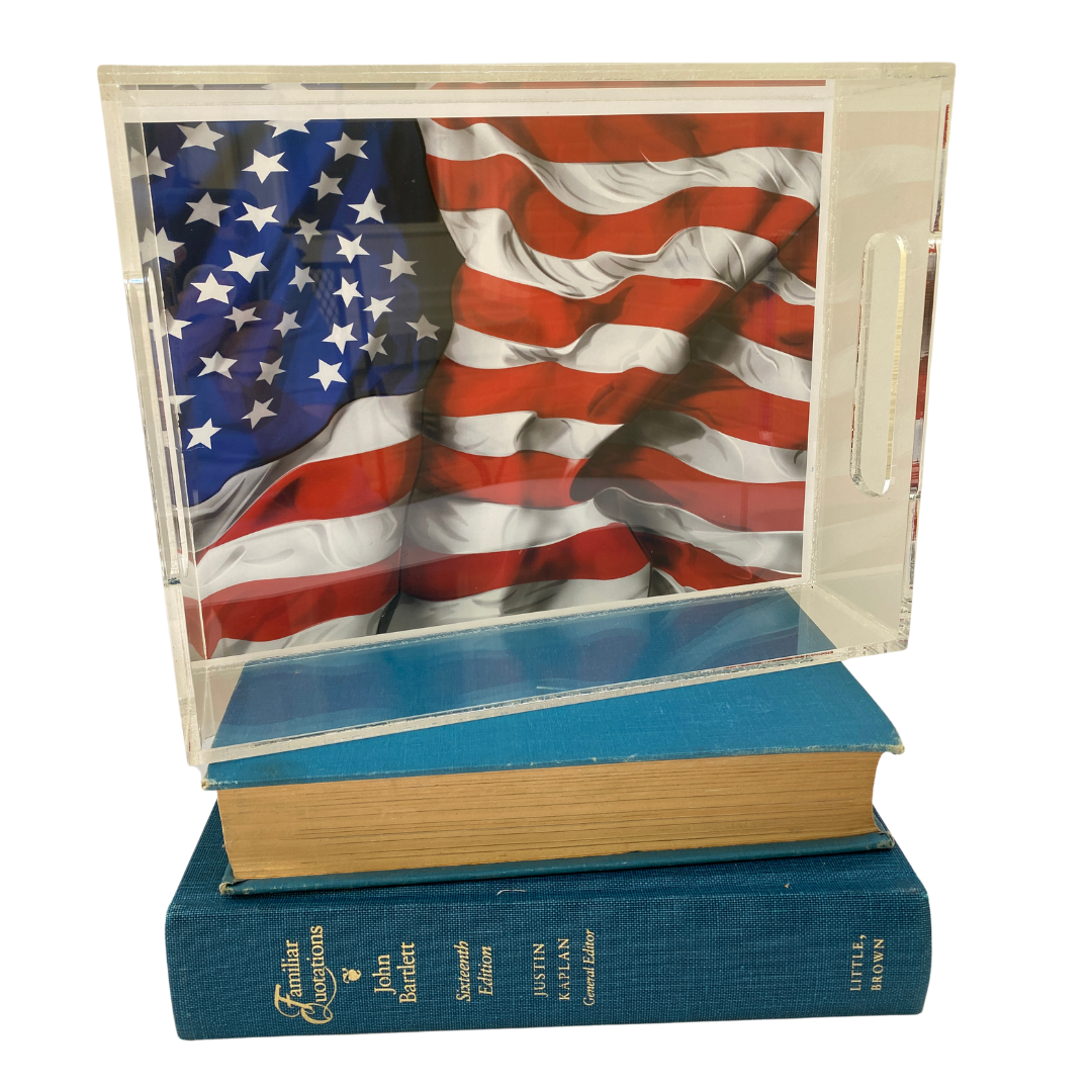 Acrylic Tray Featuring the USA Flag art Insert