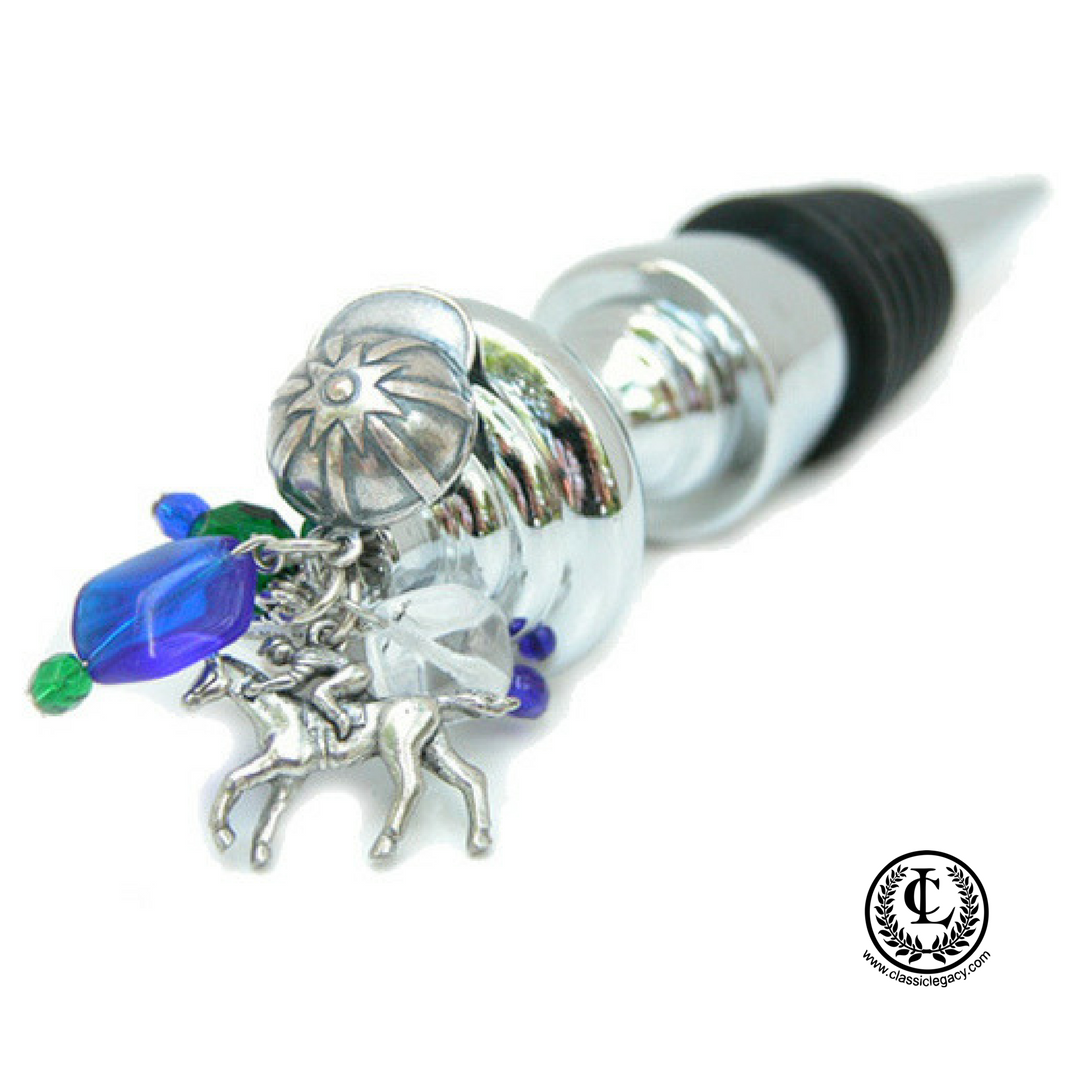 Bottle Stopper, Race Horse Charms, Horse Racing Gift, Derby Gift