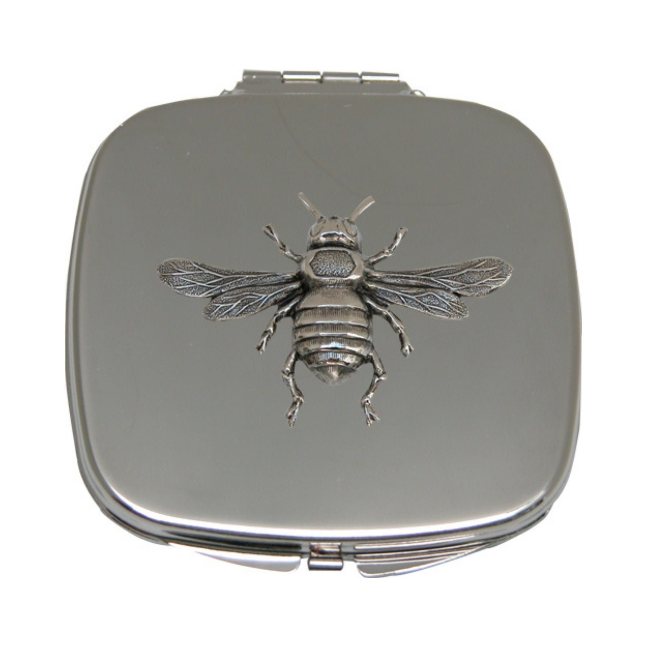 Bee Lover Gift for Her | Bee Purse Mirror, Classic Silver bee