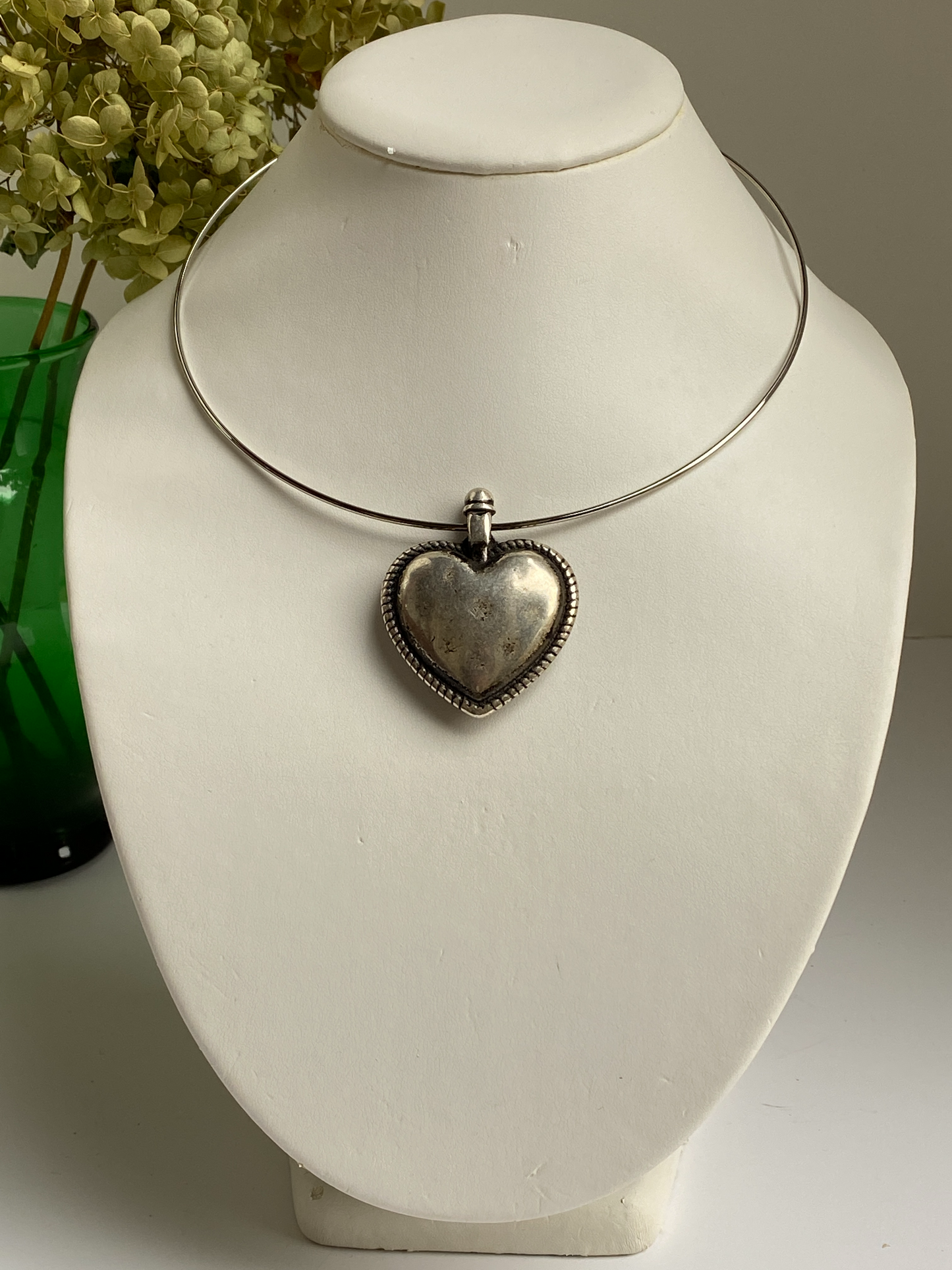 Necklace, Neck-wire, Silver, Heart Pendant, Valentine Gift