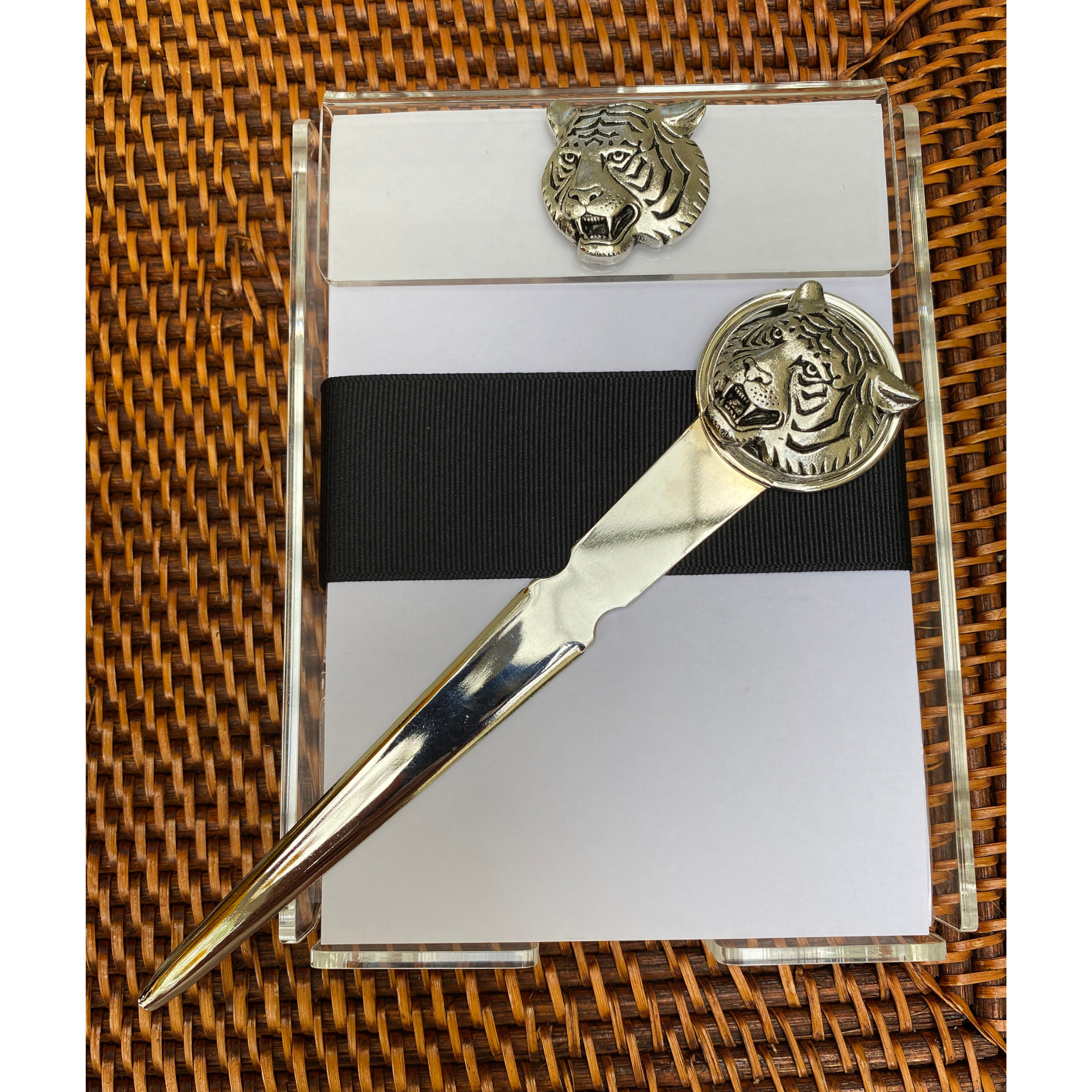 Tiger Letter Opener, Silver Tiger Head | Gift for Tiger Football Fan