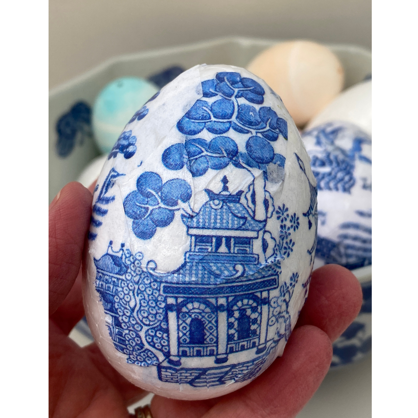Easter Egg Blue Chinoiserie
