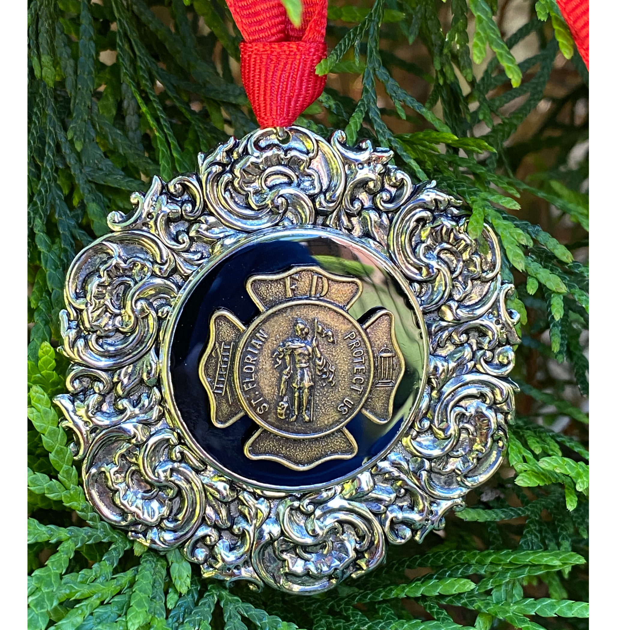 Firefighter theme Christmas Ornament