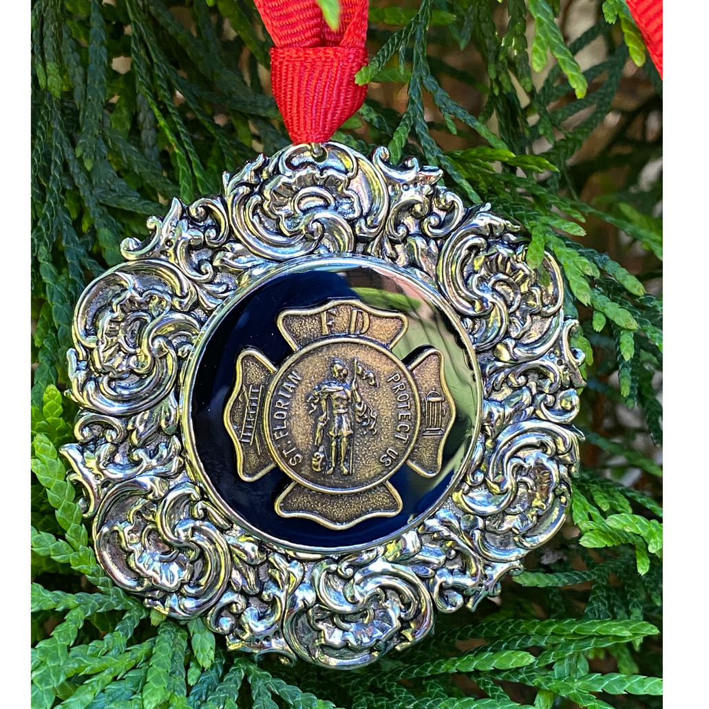 Firefighter theme Christmas Ornament, Saint Florian Ornament