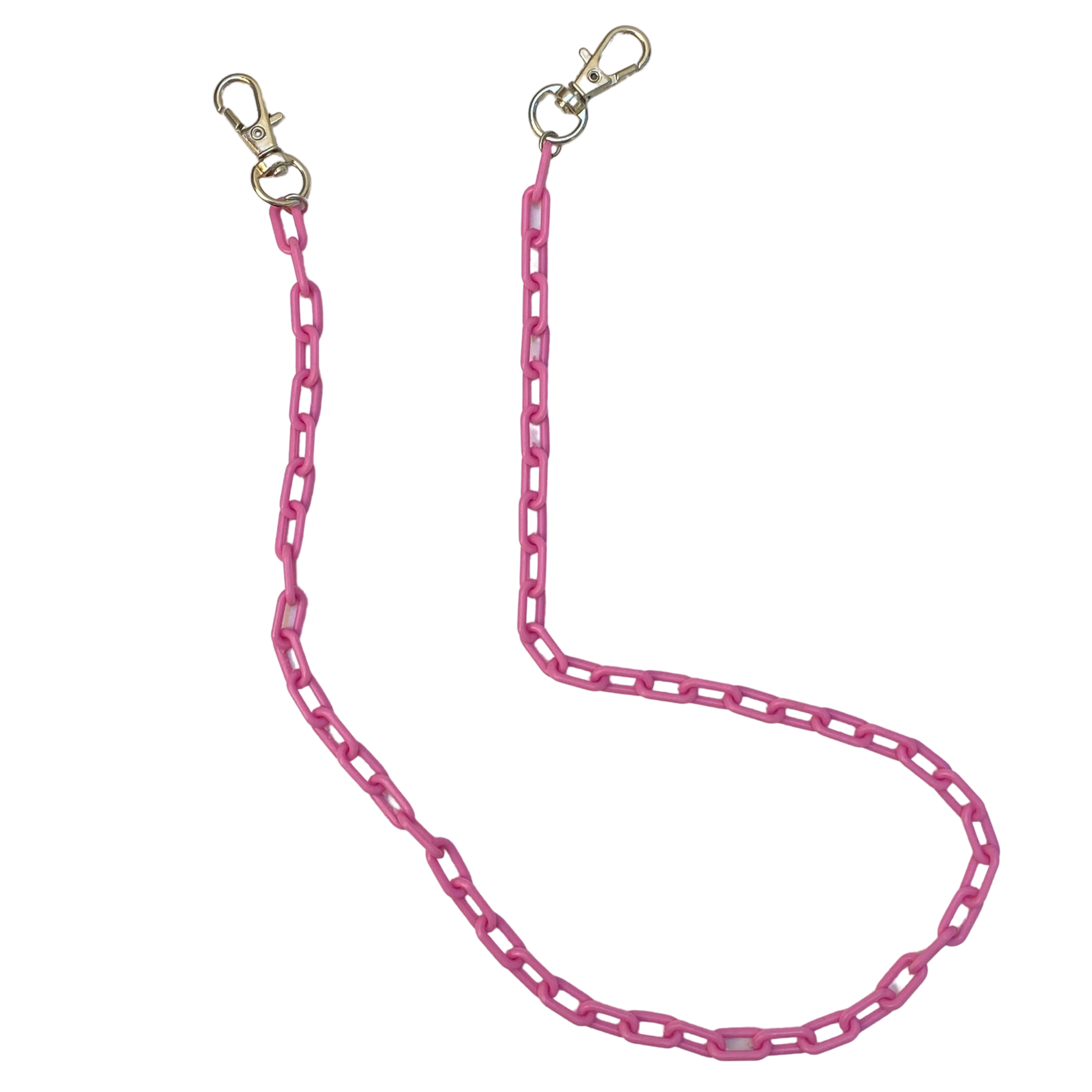 Necklace Chain, Pink, Acrylic, Lobster Claw Connectors