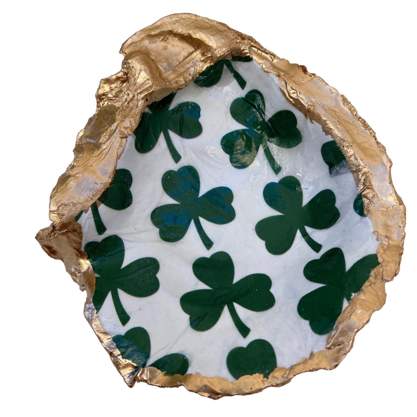Oyster Shell Art, Shamrocks, Irish, St. Patrick's Day Gift, Oyster Shell Art