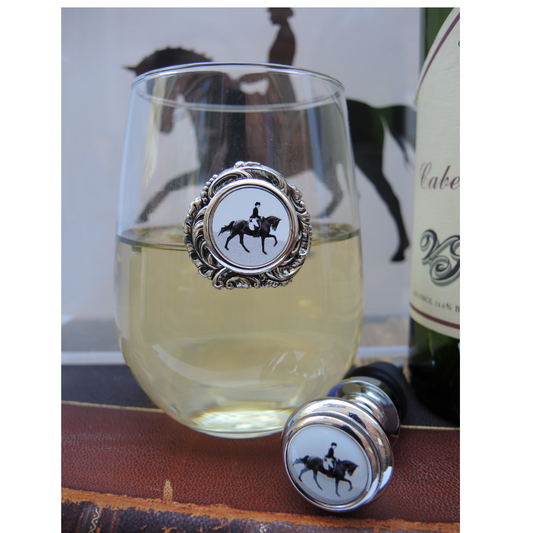 Dressage Equestrian Stemless Glass