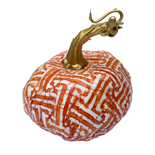 Chinoiserie Blue and White Decorative Pumpkin