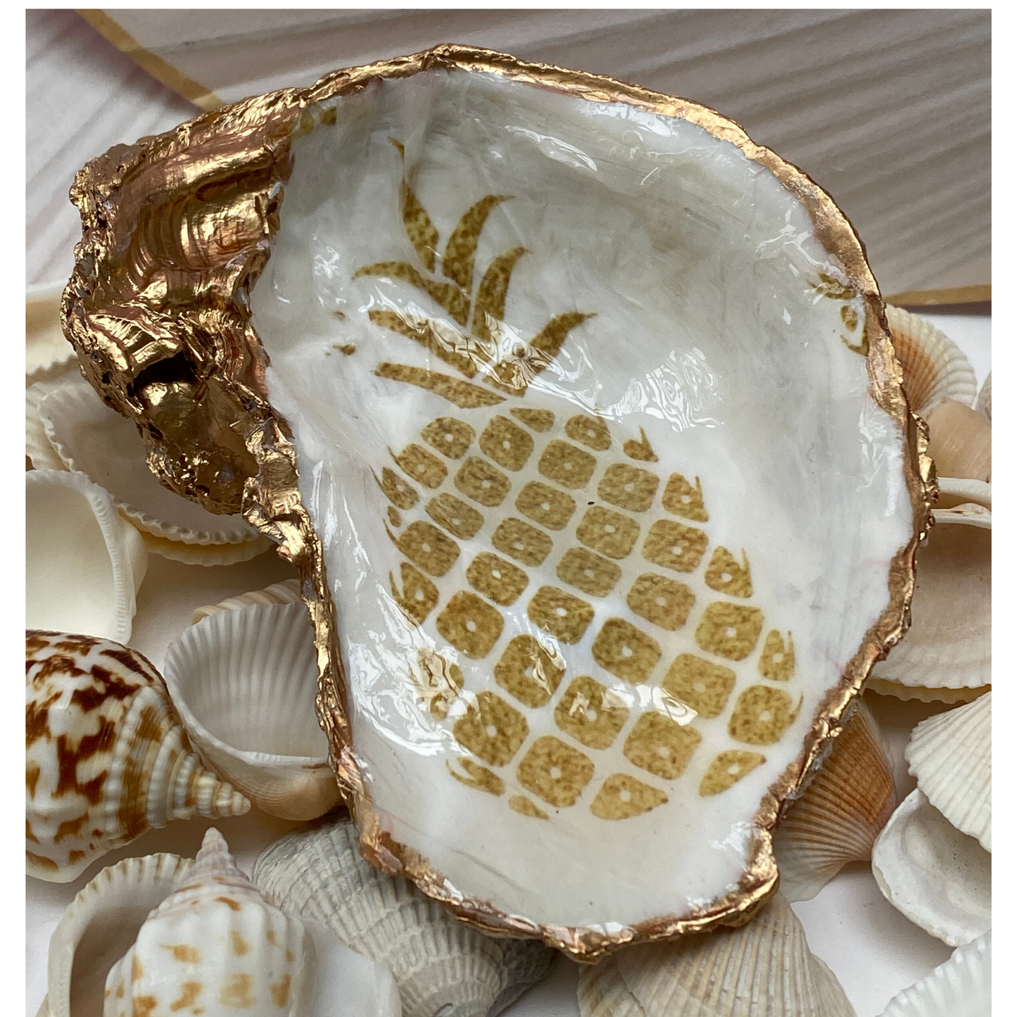 Oyster Shell Art, Pineapple Art