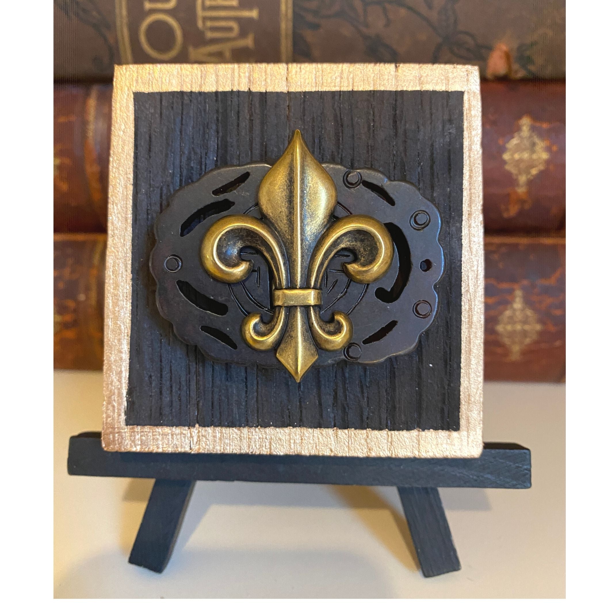 Fleur de Lis, Bourbon Barrel Wooden Art 2