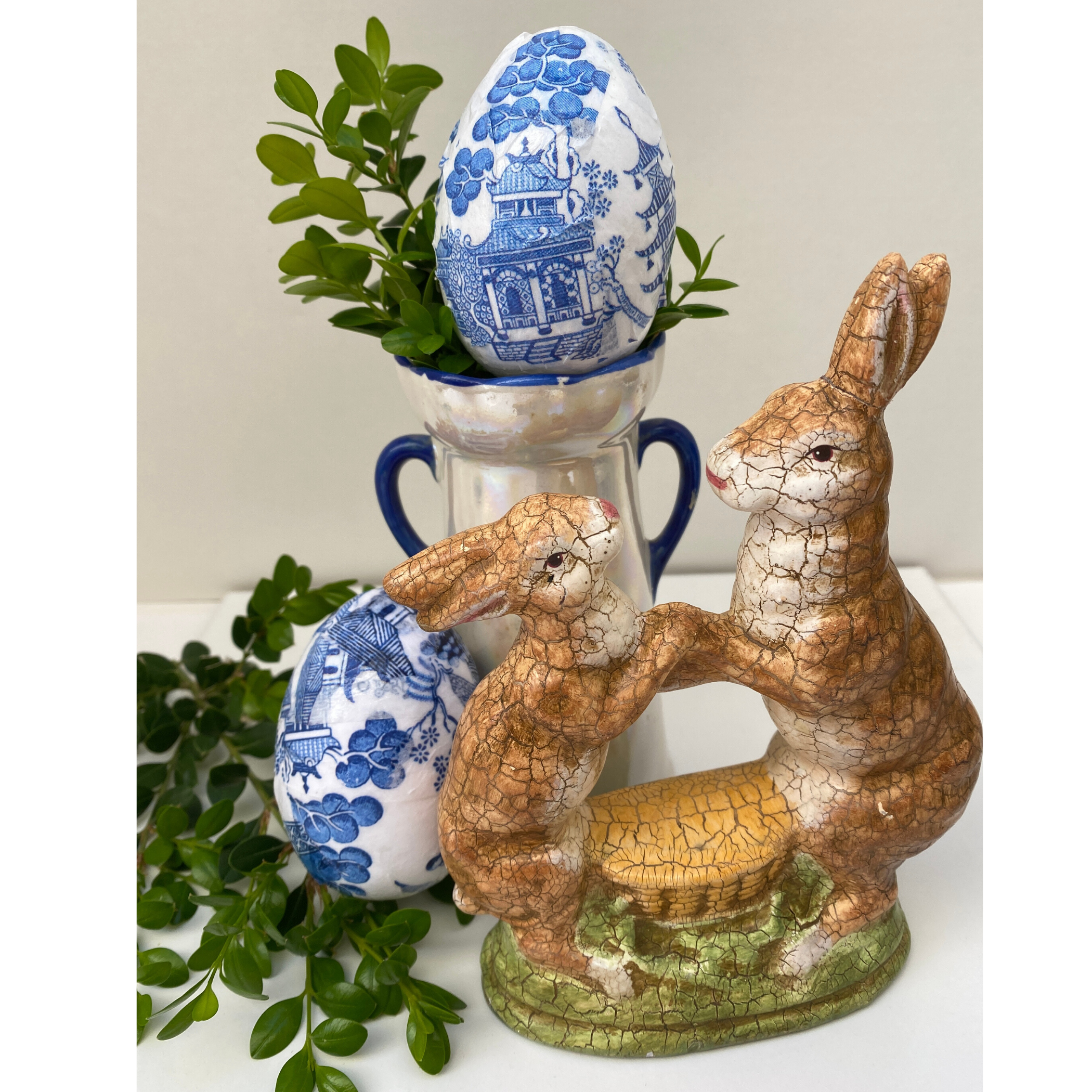 Easter Egg Blue Chinoiserie