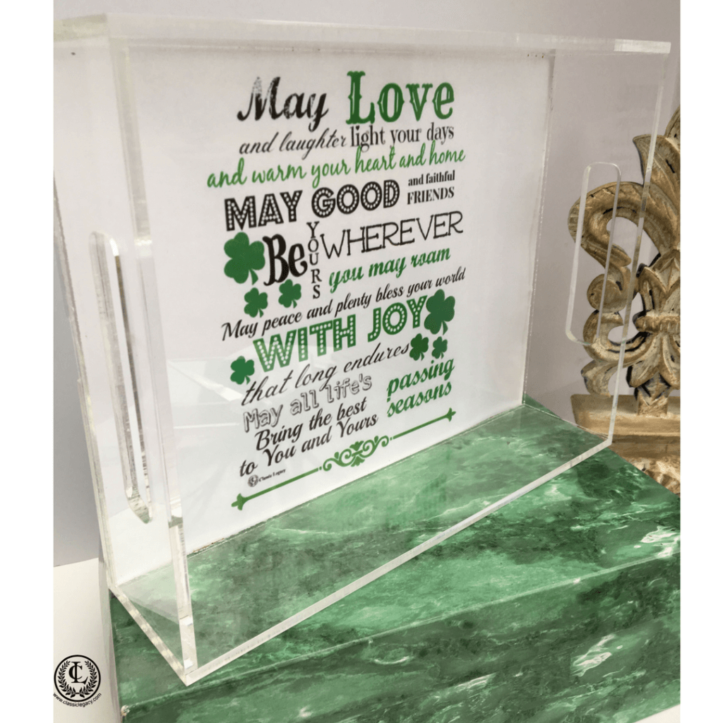 Irish Tray, Acrylic Tray, Irish Quotes