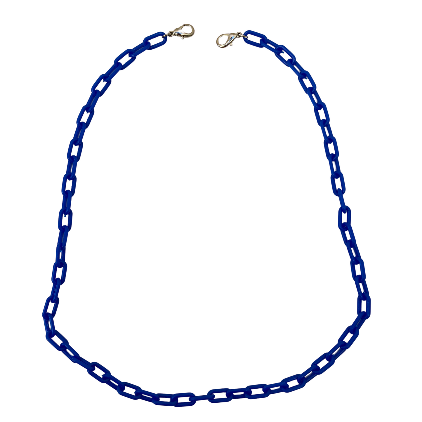 Necklace Chain, Blue, Acrylic, Lobster Claw Connectors
