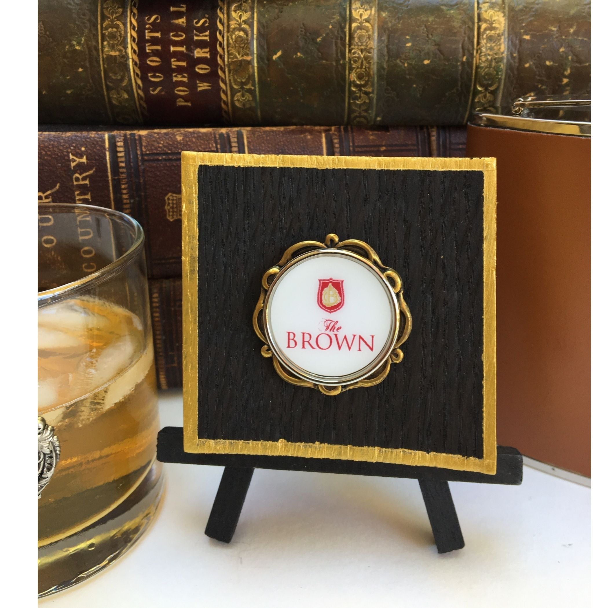 Bourbon Barrel Wooden Art, Custom Corporate Gift, Featuring Your logo or Art. Corporate Gift