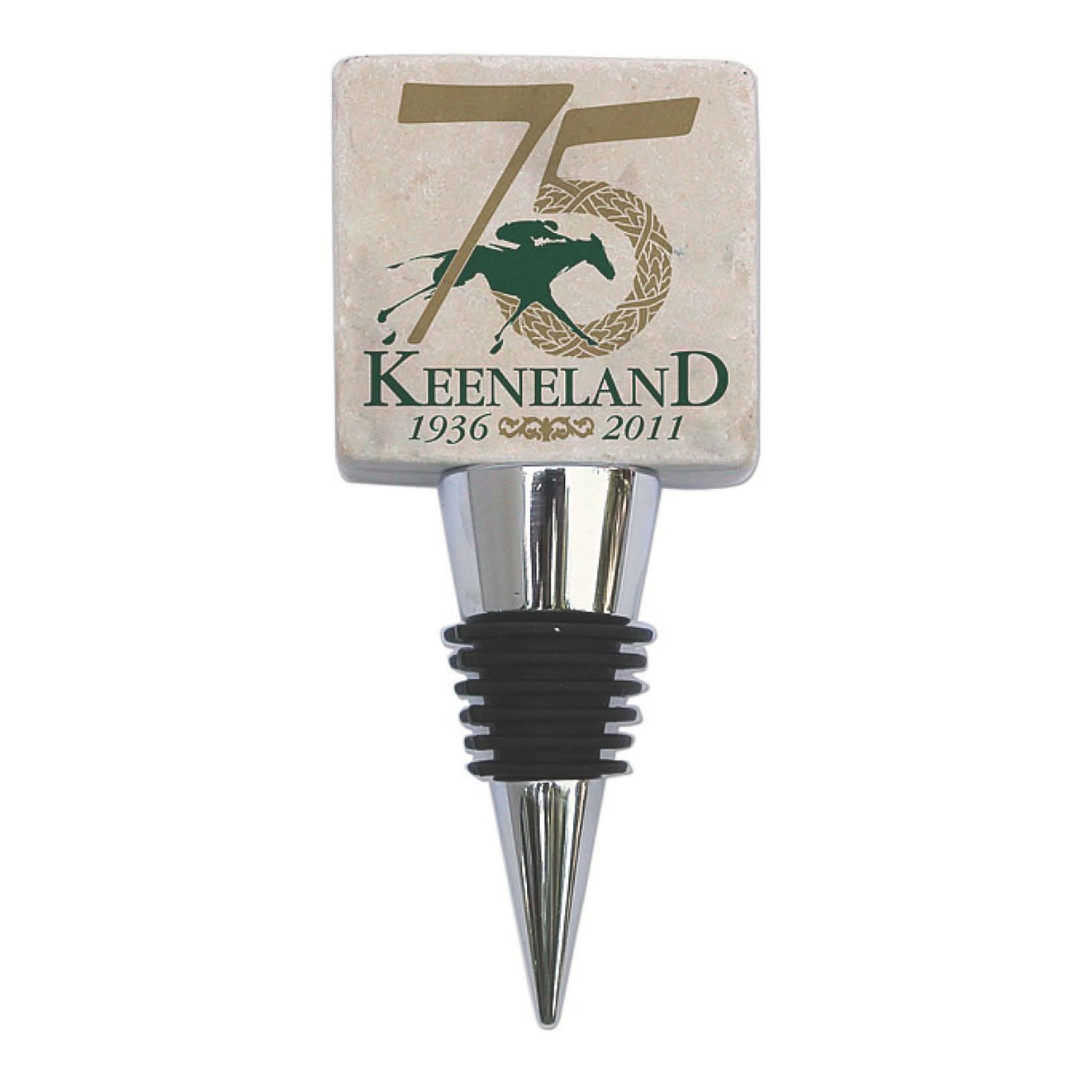 The Classic Legacy marble wine stopper features your logo or art.  This stopper was designed for the  75th anniversary of Keeneland.   This is a wonderful gift for equestrian events.