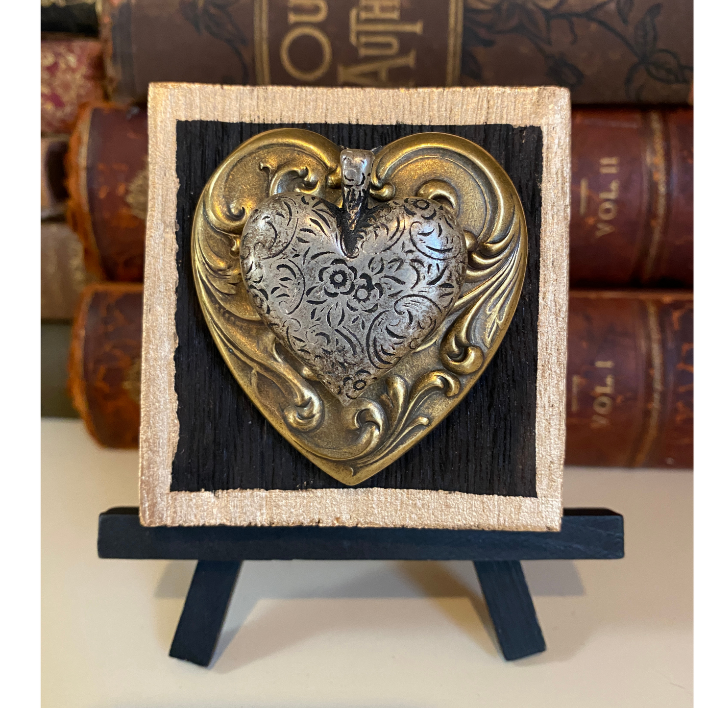 Heart, Bourbon Barrel Wood Art, Handcrafted Home Decor