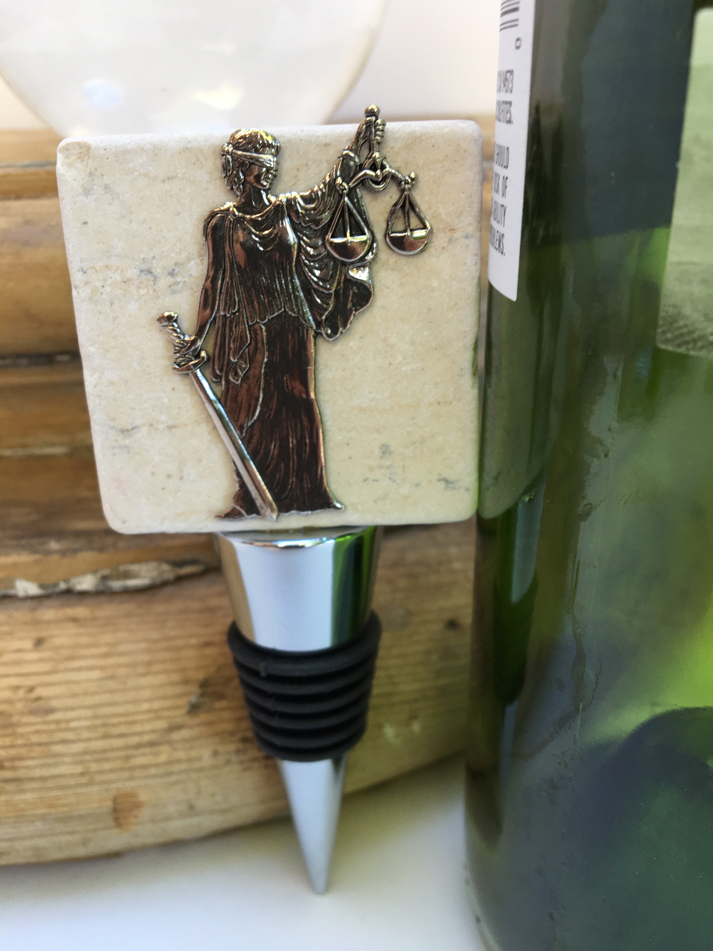 Lawyer Gift |Marble Wine Stopper | Law School Graduation Gift