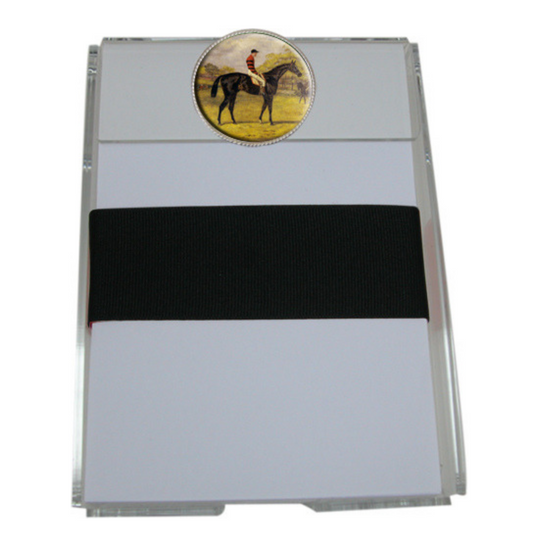 Notepad, Vintage Racehorse Medallion, Gift for Racehorse Fan