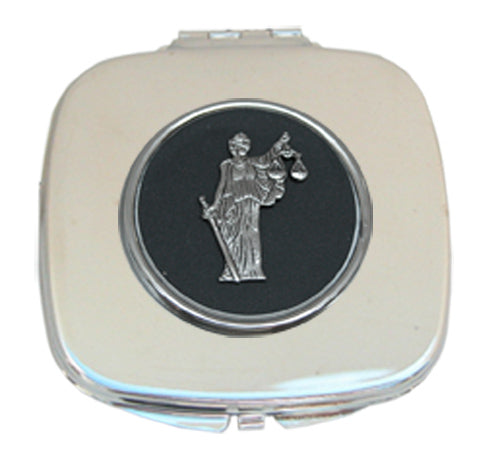 Lawyer Gift | Purse Mirror with Lady Justice | Law School Graduation Gift