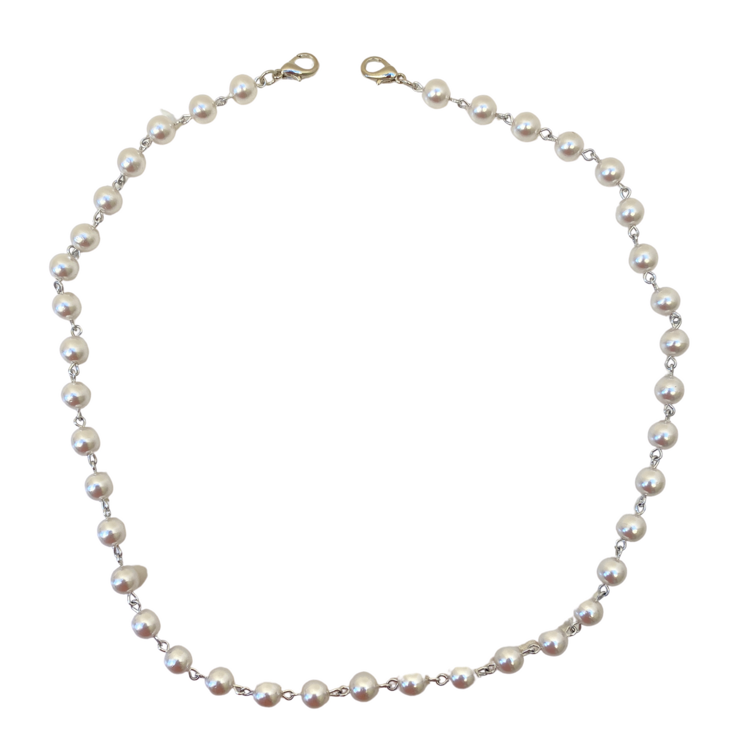Faux Pearl Necklace Chain, Pearl Mask Chain