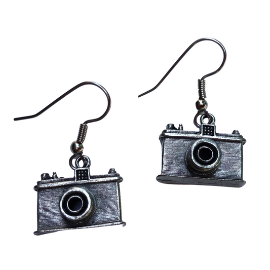 Earrings, Vintage Camera, Photographer Gift, Swag Bag Gift, Handmade in USA