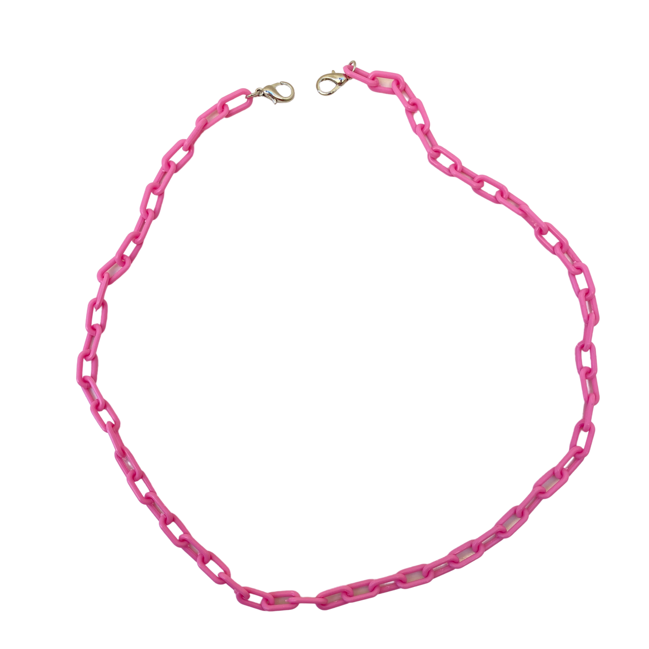 Necklace Chain, Pink, Acrylic, Lobster Claw Connectors