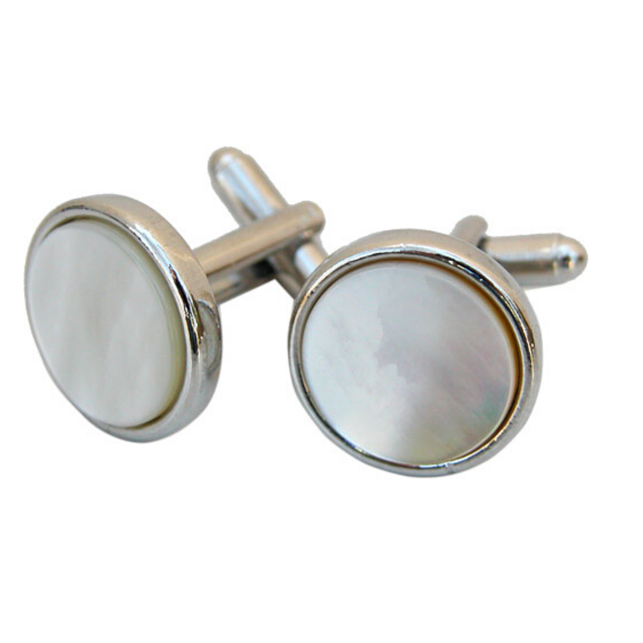 Round Mother of Pearl Cuff Links
