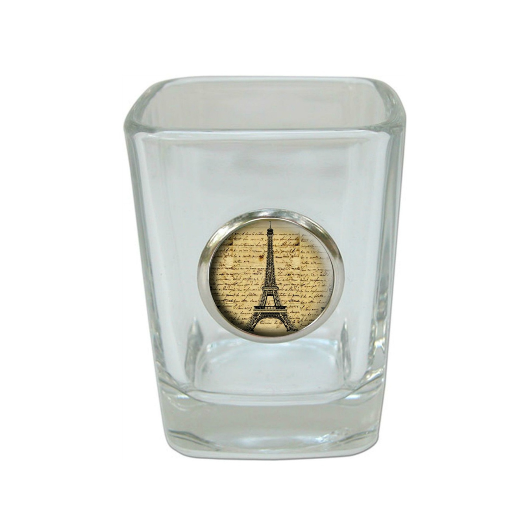 Paris Shot Glass with Eiffel Tower Art