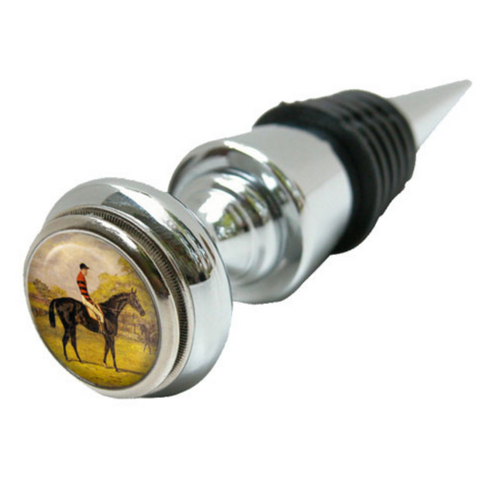 Racehorse Bottle Stopper, Racehorse Art, Horserace Fan Gift