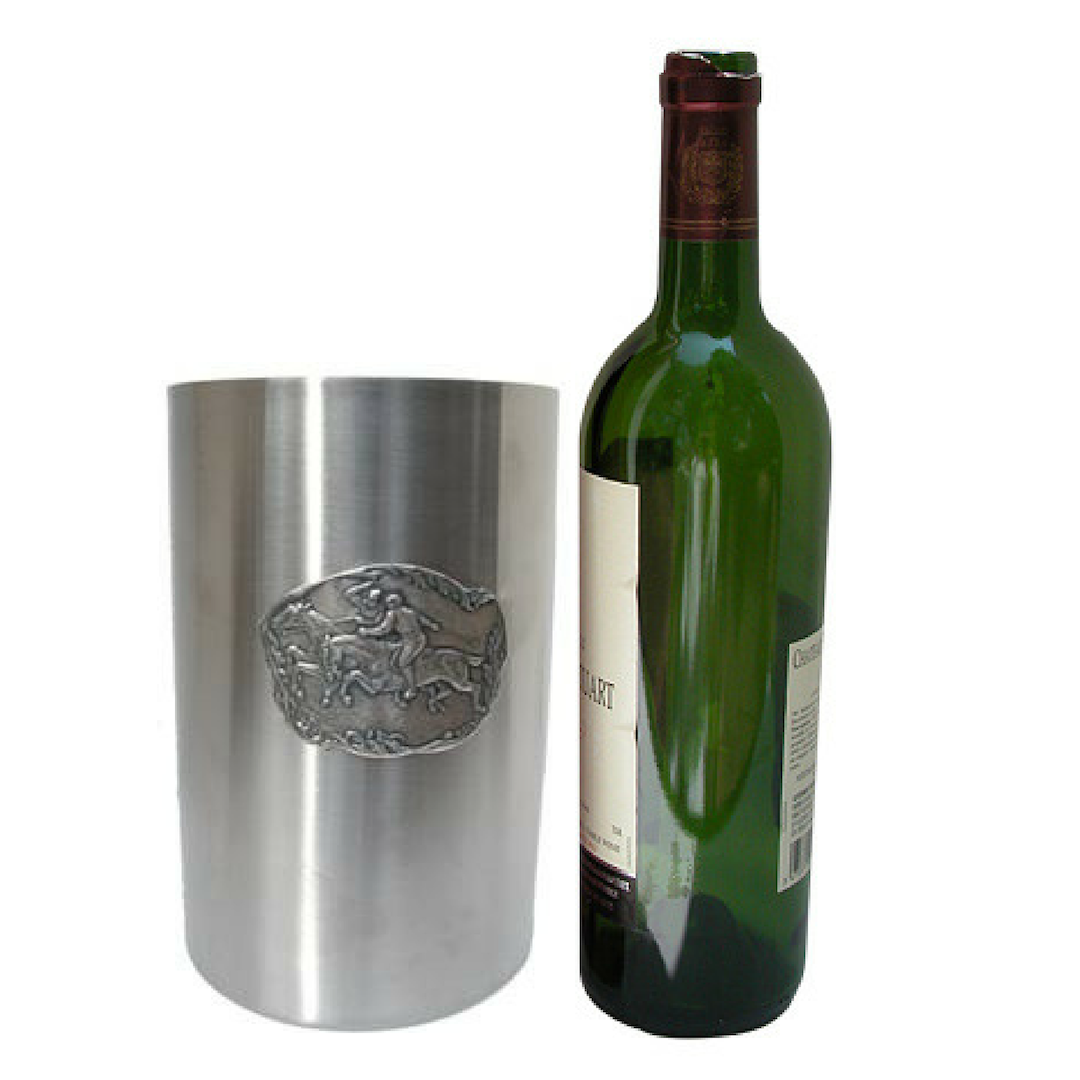 Beverage Cooler Silver Polo Horse, Gift for Polo Equestrian
