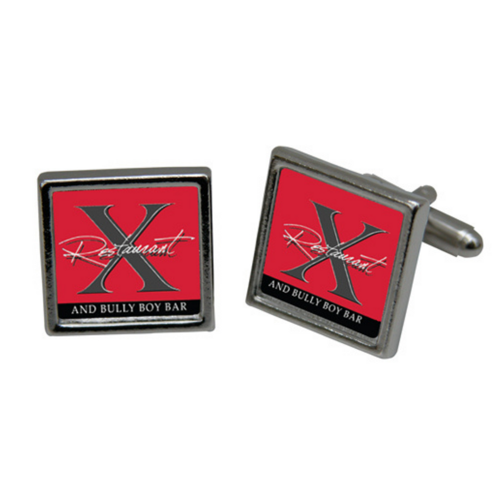 custom square cuff links with logo or art by Classic Legacy