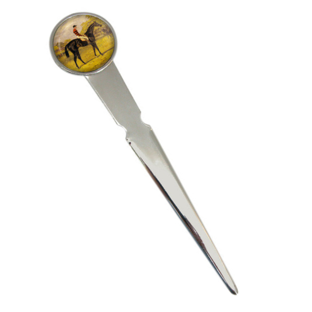 letter opener with racehorse | Vintage art of Derby Racehorse